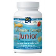 Ultimate Omega Junior, Strawberry, Great Taste Fish Oil, 90 Chewable Softgels, Nordic Naturals