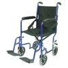 Ultra Light Weight Transporters with Fixed Full Arms, 17 Inch Seat Width, Folding Back, Burgundy Frame