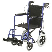 Ultra Light Weight Transporters with Hand Brake, 19 Inch Seat Width, Folding Back, 12 Inch Rear Polyurethane Tire, Burgundy Frame, Karman