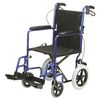 Ultra Light Weight Transporters with Hand Brake, 19 Inch Seat Width, Folding Back, 12 Inch Rear Polyurethane Tire, Burgundy Frame