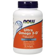 Ultra Omega 3-D, Fish Oil + D3, 90 Softgels, NOW Foods