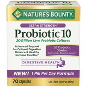 Ultra Strength Probiotic 10, 70 Capsules, Nature's Bounty