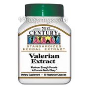 Valerian Extract 60 Vegetarian Capsules, 21st Century Health Care