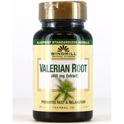 Valerian Root 450 mg, 60 Capsules, Windmill Health Products