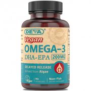 Vegan Omega-3 DHA & EPA, Delayed Release, 90 Capsules, Deva Nutrition