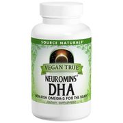 Vegan True Neuromins DHA, Non-Fish Omega-3, 30 VegiGels, Source Naturals
