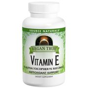 Vegan True Vitamin E 400 IU, 50 Tablets, Source Naturals