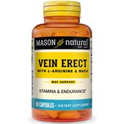 VeinERECT, L-Arginine + Maca, 80 Capsules, Mason Natural