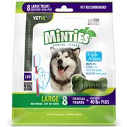 VetIQ Minties Dental Treats for Dogs, Large, 8 Bones