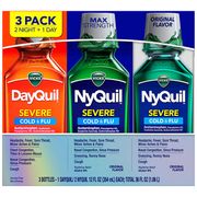Vicks DayQuil & NyQuil Severe Liquid, Cough, Cold & Flu Relief, 36 oz