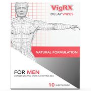 VigRX Delay Wipes For Men, 10 Sheets, Leading Edge Health