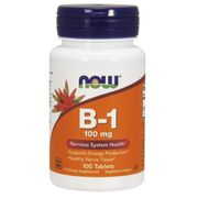 Vitamin B-1 (Thiamine) 100mg 100 Tabs, NOW Foods