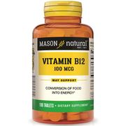 Vitamin B-12 100 mcg, 100 Tablets, Mason Natural
