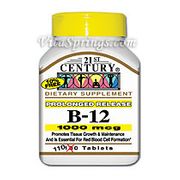 Vitamin B-12 1000 mcg 110 Tablets, 21st Century Health Care