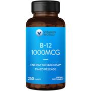 Vitamin B-12 1000 mcg, 250 Caplets, Vitamin World