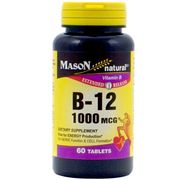 Vitamin B-12 1000 mcg, Timed Release, 60 Tablets, Mason Natural