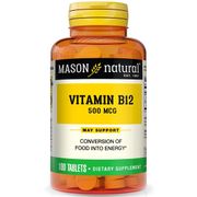 Vitamin B-12 500 mcg, 100 Tablets, Mason Natural