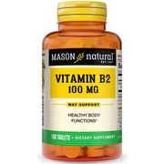 Vitamin B-2 100 mg, 100 Tablets, Mason Natural