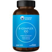 Vitamin B-Complex 100, Timed Release, 250 Coated Caplets, Vitamin World