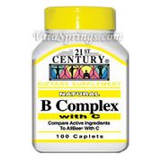 Vitamin B Complex with C 100 Tablets, 21st Century Health Care