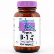 Vitamin B1 100 mg, 100 Vcaps, Bluebonnet Nutrition