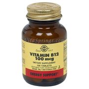 Vitamin B12 100 mcg, 100 Tablets, Solgar