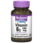 Vitamin B2 100 mg, 100 Vegetable Capsules, Bluebonnet Nutrition