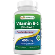 Vitamin B2 400 mg, 120 Vegetarian Capsules, Best Naturals