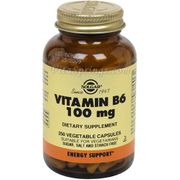 Vitamin B6 100 mg, 250 Vegetable Capsules, Solgar