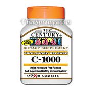 Vitamin C 1000 mg Prolonged Release 110 Tablets, 21st Century Health Care