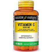 Vitamin C 1000 mg with Rose Hips & Bioflavonoid Complex, 90 Tablets, Mason Natural