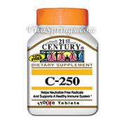 Vitamin C 250 mg 110 Tablets, 21st Century Health Care
