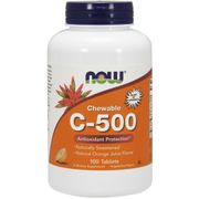Vitamin C-500 Chewable Orange, 100 Lozenges, NOW Foods