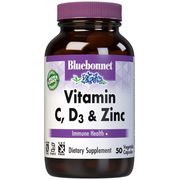 Vitamin C, D3 & Zinc, 50 Vegetable Capsules, Bluebonnet Nutrition