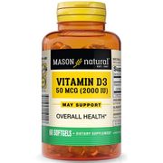 Vitamin D 2000 IU, 60 Softgels, Mason Natural