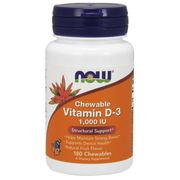 Vitamin D-3 1000 IU Chewable, 180 Lozenges, NOW Foods