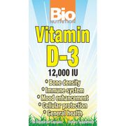 Vitamin D-3 12,000 IU, 50 Vegetarian Capsules, Bio Nutrition Inc.