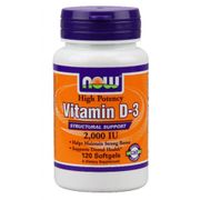 Vitamin D-3 2000 IU, 120 Softgels, NOW Foods