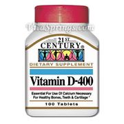 Vitamin D 400 IU 100 Tablets, 21st Century Health Care
