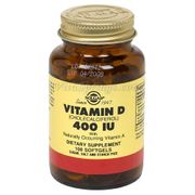 Vitamin D 400 IU (Cholecalciferol), 100 Softgels, Solgar