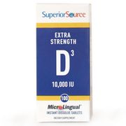 Vitamin D3 10,000 IU, Extra Strength, 100 Instant Dissolve Tablets, Superior Source