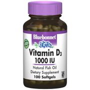 Vitamin D3 1000 IU, 100 Softgels, Bluebonnet Nutrition
