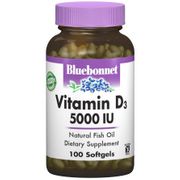 Vitamin D3 5000 IU, 100 Softgels, Bluebonnet Nutrition