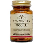 Vitamin D3 5000 IU (Cholecalciferol), 240 Vegetable Capsules, Solgar