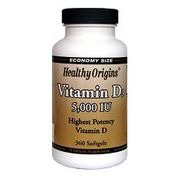 Vitamin D3 5000IU, 120 Softgels, Healthy Origins