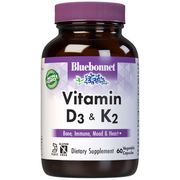 Vitamin D3 & K2, 60 Vegetable Capsules, Bluebonnet Nutrition