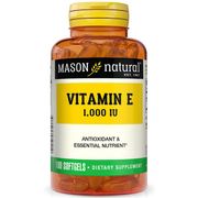 Vitamin E 1000 IU, 100 Softgels, Mason Natural