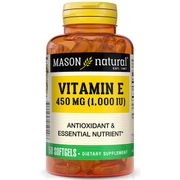 Vitamin E 1000 IU, 50 Softgels, Mason Natural