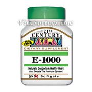 Vitamin E 1000 IU 55 Softgels, 21st Century Health Care