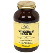 Vitamin E 1000 IU Mixed (1000 IU d-Alpha Tocopherols & Mixed Tocopherols), 100 Softgels, Solgar